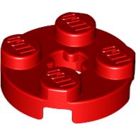 [New] Plate, Round 2 x 2 with Axle Hole, Red. /Lego. Parts. 4032